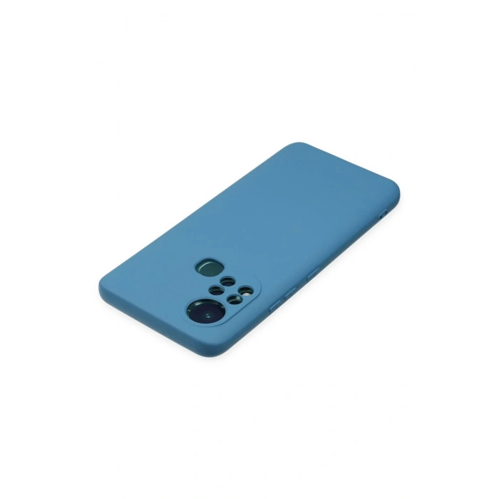 İnfinix Hot 11s Kılıf Nano içi Kadife Silikon - Mavi