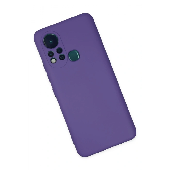 İnfinix Hot 11s Kılıf Nano içi Kadife Silikon - Mor