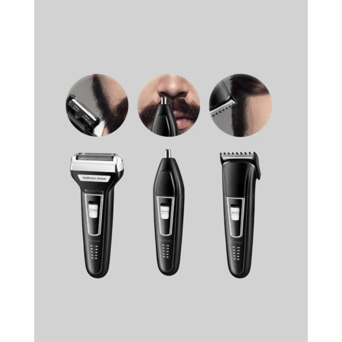 İnsua Erkek Bakım Seti – 3 Başlıklı Şarjlı Tıraş Makinesi, 60 Dakika Kablosuz Kullanım