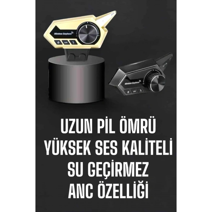 Intercom Kask Kulaklığı Anc Özelliği Yüksek Ses Kaliteli Bluetooth Kulaklık