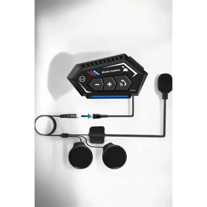 İnterkom Intercom Kask Kulaklık Bt22 Bluetooth Motosiklet Kulaklık 5.0 Bluetooth