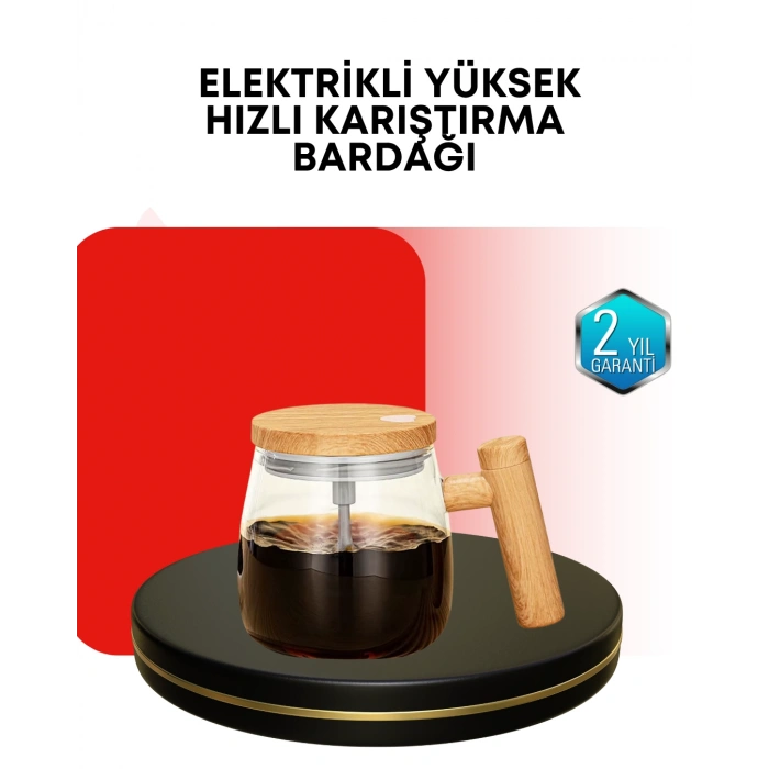 Ip6 Su Geçirmez Şarjlı Kupa – 3d Karıştırma Sabit Sıcaklık 400 Ml
