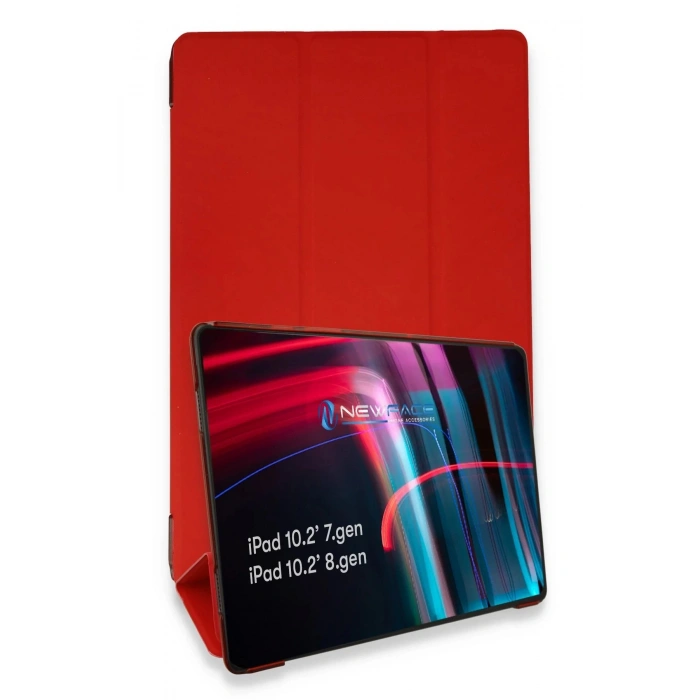 iPad 10.2 (7.nesil) Kılıf Tablet Smart Kılıf - Kırmızı