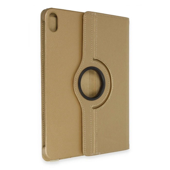 iPad 2022 10.9 (10.nesil) Kılıf 360 Tablet Deri Kılıf - Gold