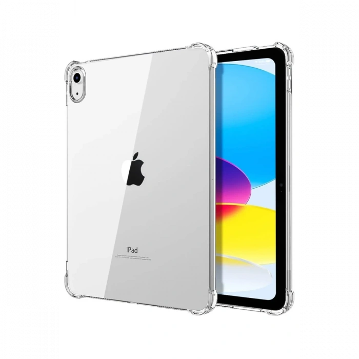iPad 2022 10.9 (10.nesil) Kılıf Anti Shock Tablet Silikon - Şeffaf