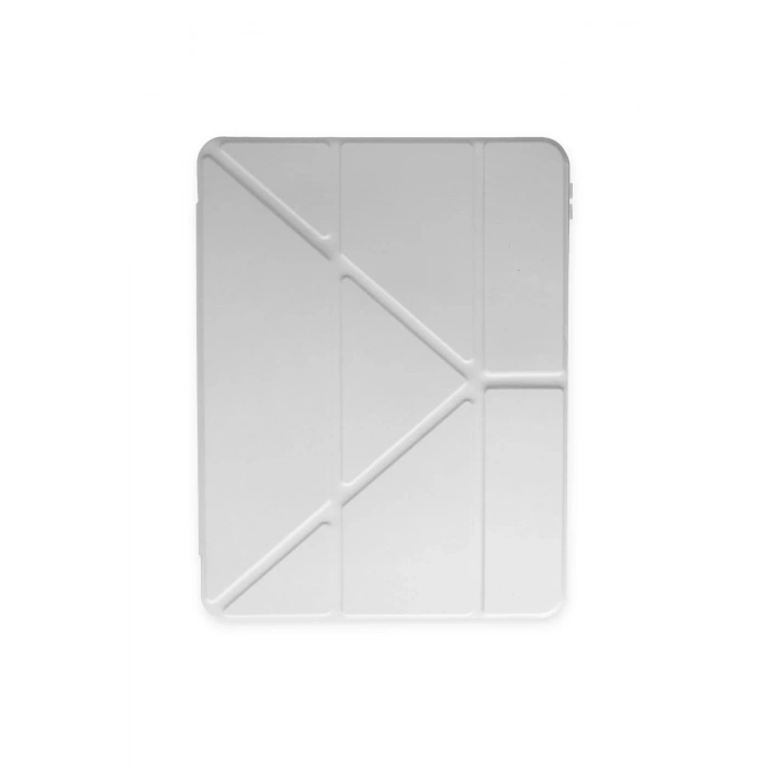 iPad 2022 10.9 (10.nesil) Kılıf Kalemlikli Mars Tablet Kılıfı - Gri