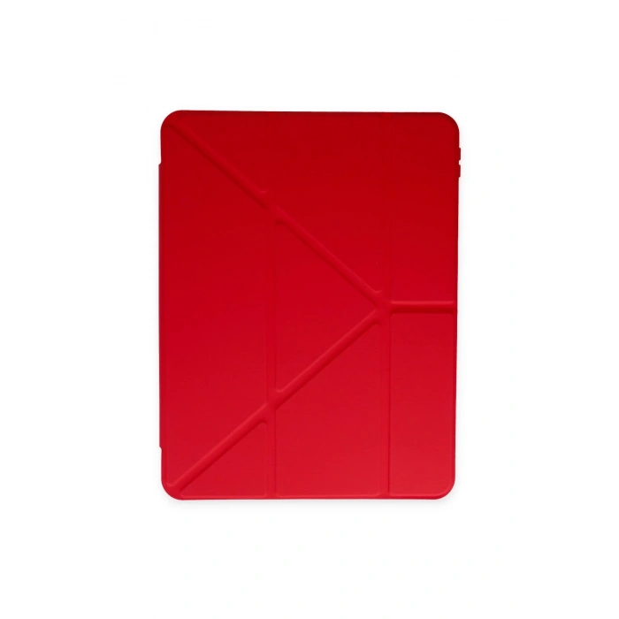 iPad 2022 10.9 (10.nesil) Kılıf Kalemlikli Mars Tablet Kılıfı - Kırmızı