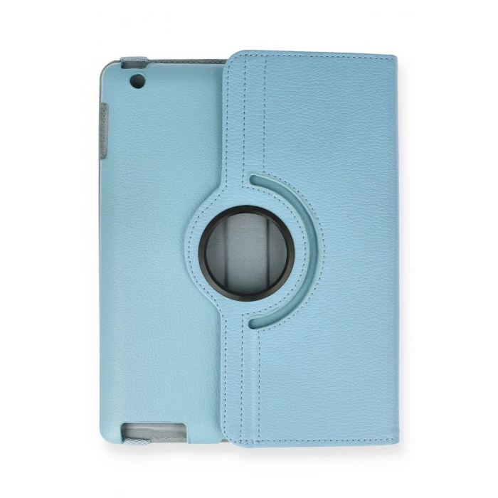 iPad 4 9.7 Kılıf 360 Tablet Deri Kılıf - Turkuaz
