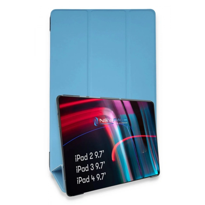 iPad 4 9.7 Kılıf Tablet Smart Kılıf - Mavi