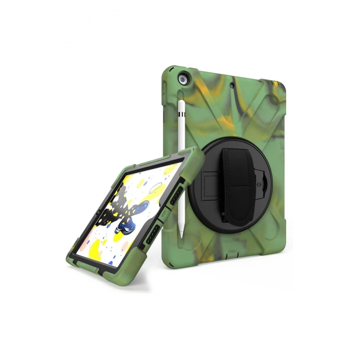 iPad 5 Air 9.7 Kılıf Amazing Tablet Kapak - Kamuflaj