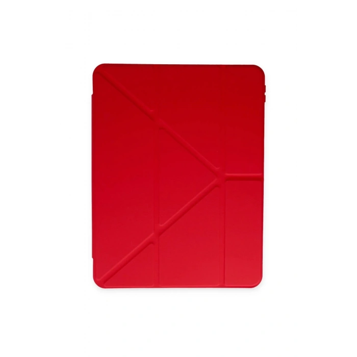 iPad 9.7 (2018) Kılıf Kalemlikli Mars Tablet Kılıfı - Kırmızı
