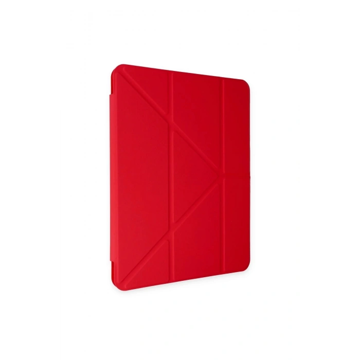 iPad 9.7 (2018) Kılıf Kalemlikli Mars Tablet Kılıfı - Kırmızı