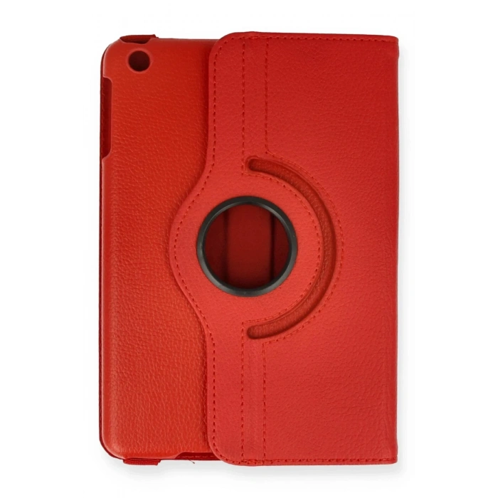 iPad Mini 1 Kılıf 360 Tablet Deri Kılıf - Kırmızı