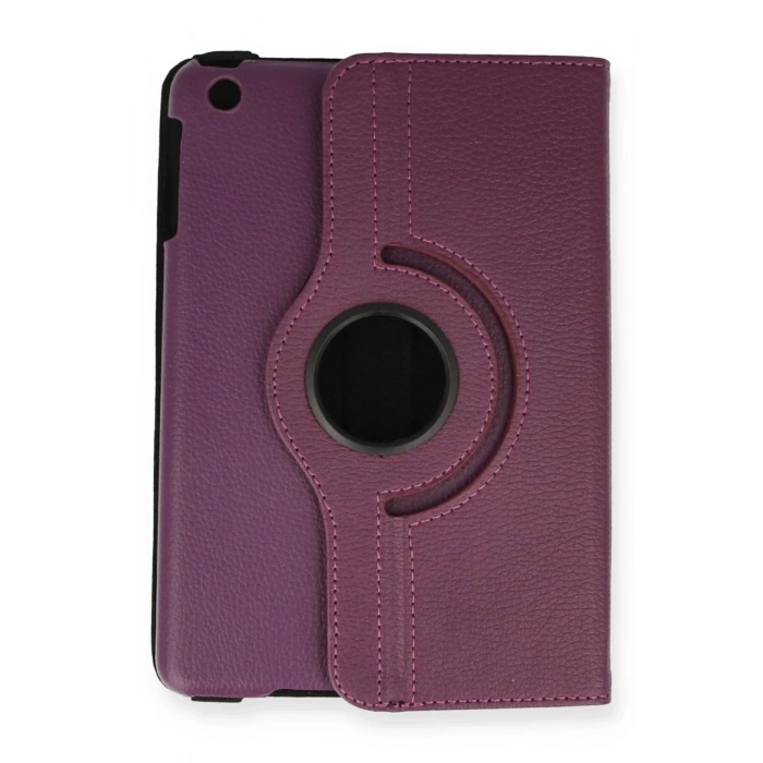 iPad Mini 1 Kılıf 360 Tablet Deri Kılıf - Mürdüm