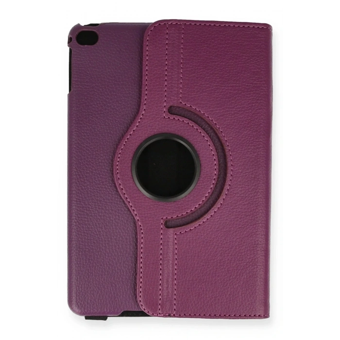 iPad Mini 4 Kılıf 360 Tablet Deri Kılıf - Mürdüm