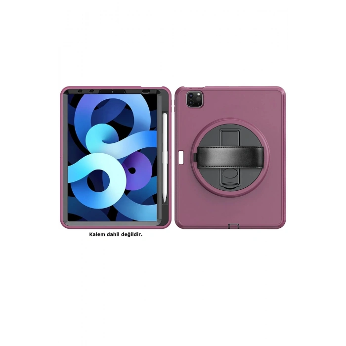 iPad Pro 11 (2018) Kılıf Hand Strap Tablet Kılıfı - Mürdüm