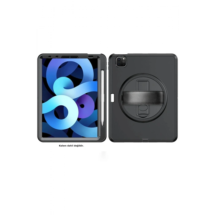 iPad Pro 11 (2018) Kılıf Hand Strap Tablet Kılıfı - Siyah