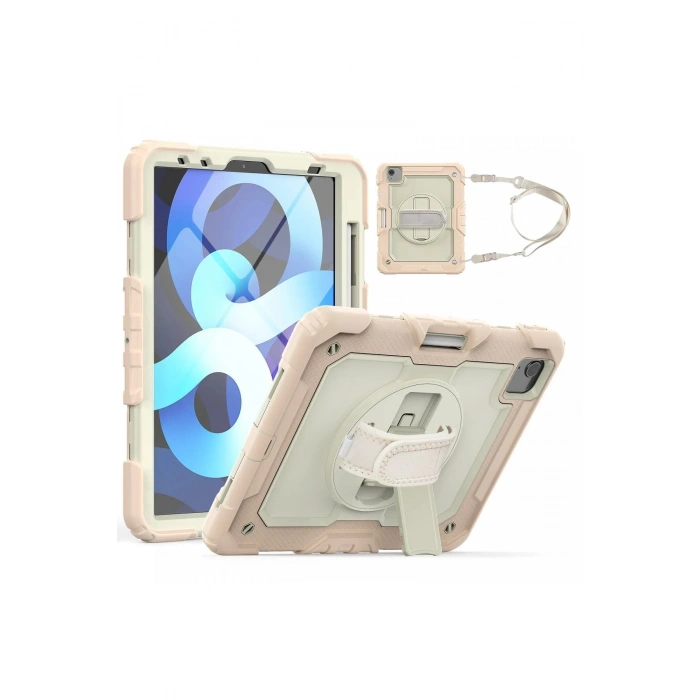 iPad Pro 11 (2020) Kılıf Strap New Tablet Kapak - Pembe