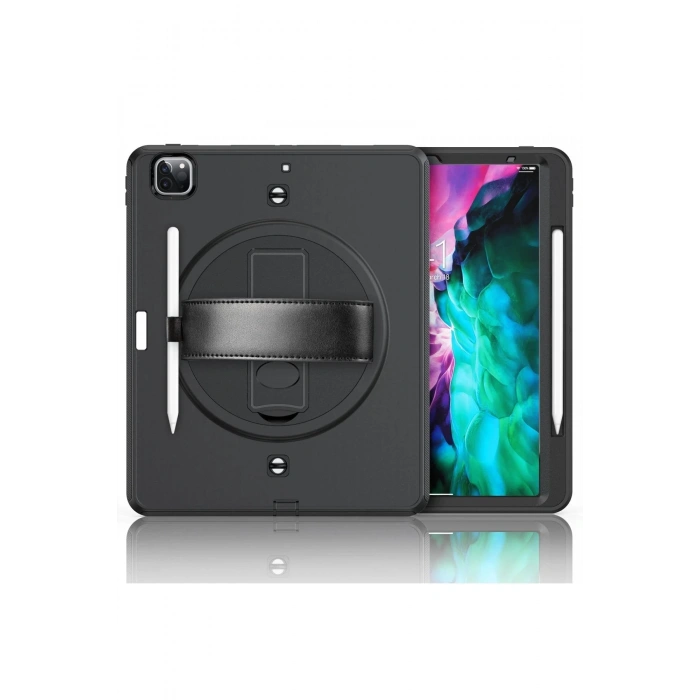 iPad Pro 12.9 (2021) Kılıf Strap-C Otterbox Tablet Kapak - Siyah