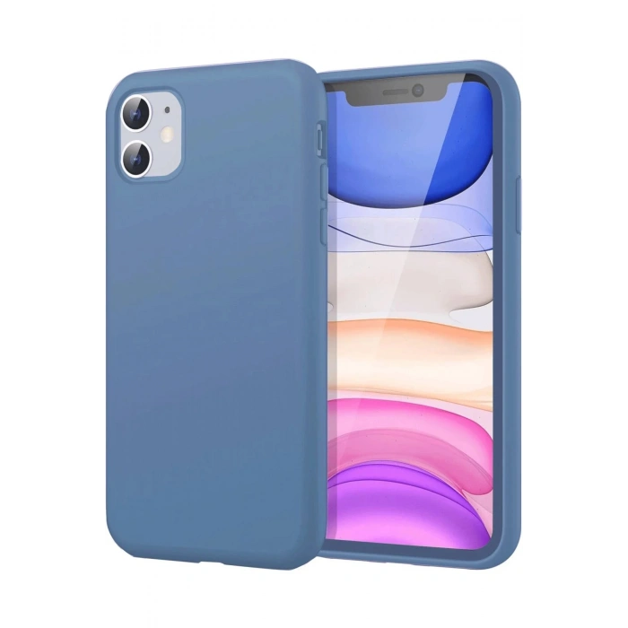 iPhone 11 Kılıf First Silikon - Mavi