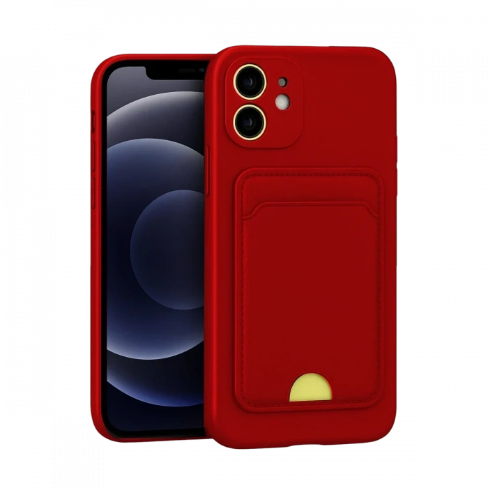 iPhone 11 Kılıf Kelvin Kartvizitli Silikon - Kırmızı