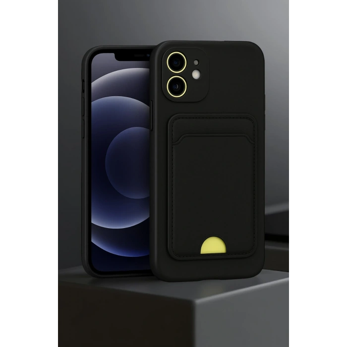 iPhone 11 Kılıf Kelvin Kartvizitli Silikon - Lacivert