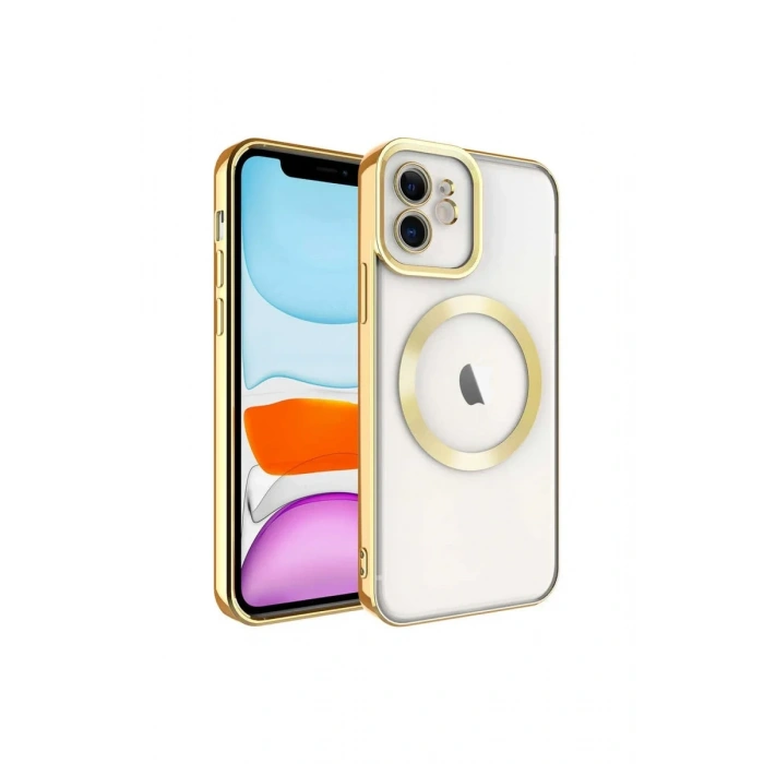 iPhone 11 Kılıf Kross Magneticsafe Kapak - Gold