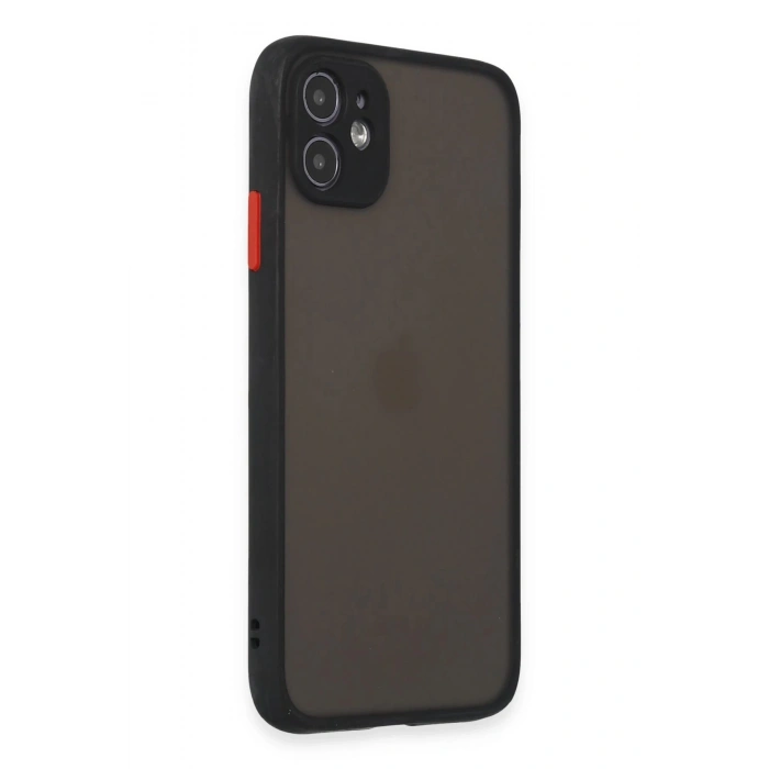 iPhone 11 Kılıf Montreal Silikon Kapak - Siyah
