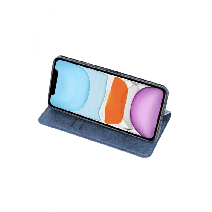 iPhone 11 Kılıf Trend S Plus Kapaklı Kılıf - Siyah