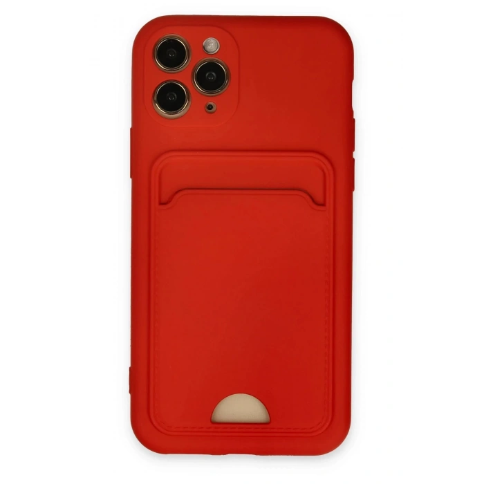 iPhone 11 Pro Kılıf Kelvin Kartvizitli Silikon - Kırmızı
