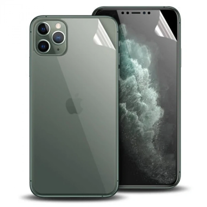 İphone 11 Pro Max 6.7 Film Ön Arka Full Koruyucu Membran Nano Hidrojel Koruyucu Set