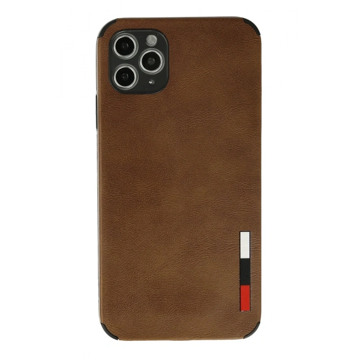 iPhone 11 Pro Max Kılıf Loop Deri Silikon - Kahverengi