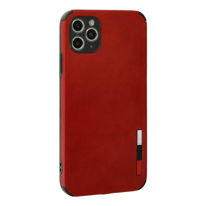 iPhone 11 Pro Max Kılıf Loop Deri Silikon - Kırmızı