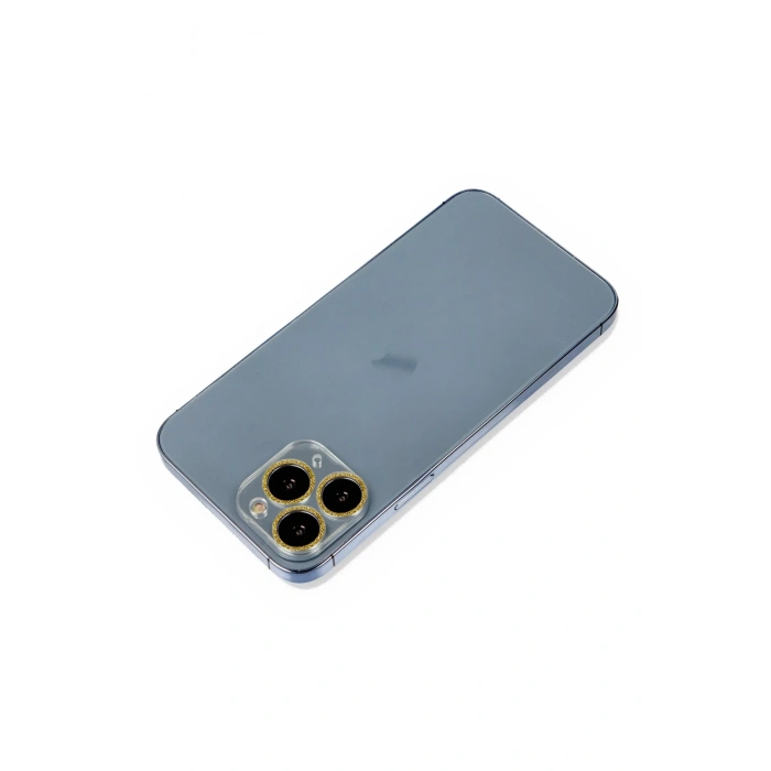 iPhone 11 Pro Shine Kamera Lens Koruma Cam - Gold