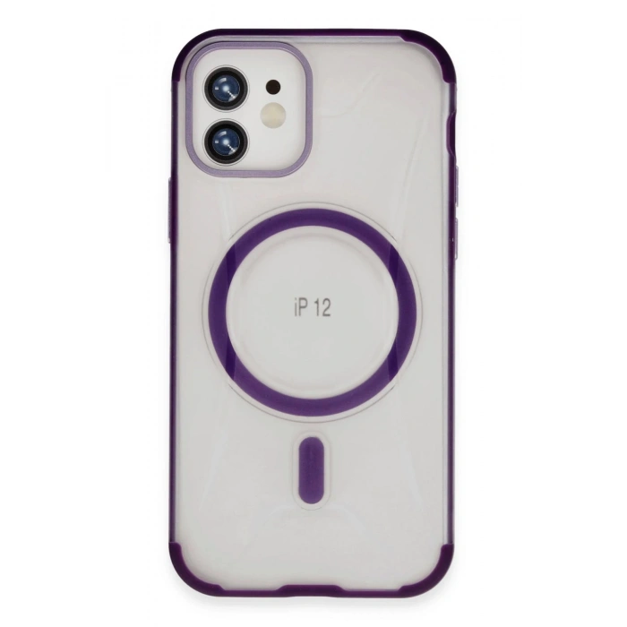 iPhone 12 Hilton Magsafe Kapak - Derin Mor