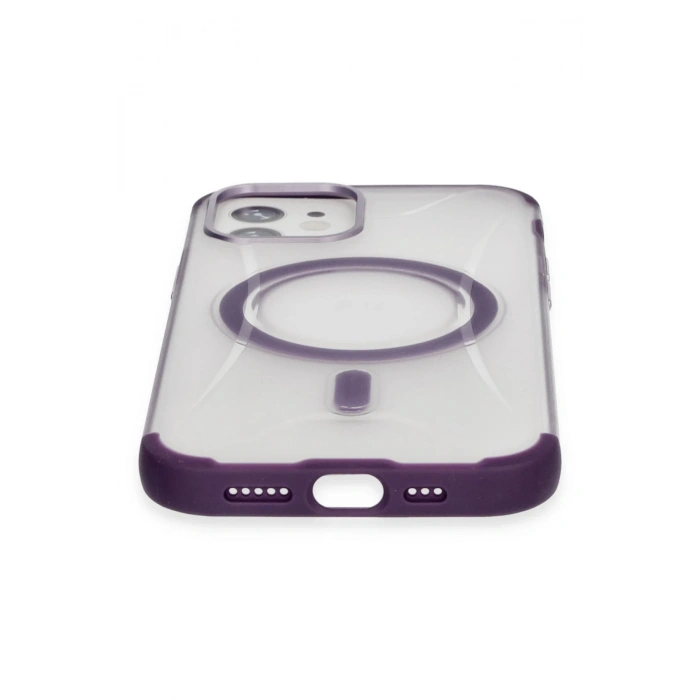 iPhone 12 Hilton Magsafe Kapak - Derin Mor