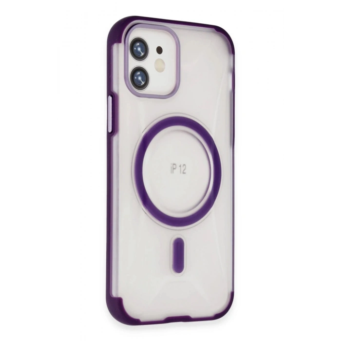 iPhone 12 Hilton Magsafe Kapak - Derin Mor