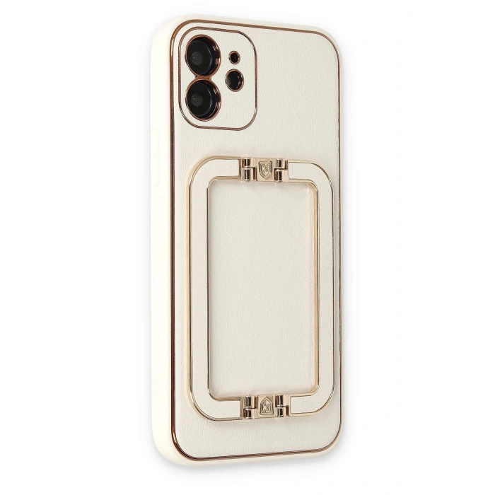 iPhone 12 Kılıf Coco Elit Kapak - Beyaz