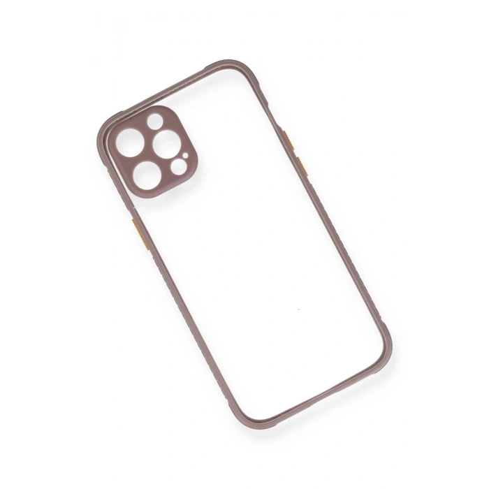 iPhone 12 Kılıf Miami Şeffaf Silikon - Açık Mor