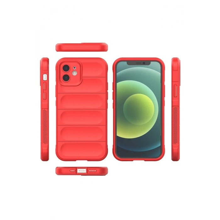 iPhone 12 Kılıf Optimum Silikon - Kırmızı