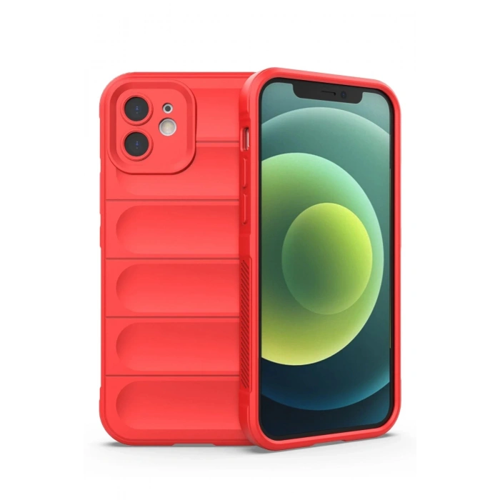 iPhone 12 Kılıf Optimum Silikon - Kırmızı