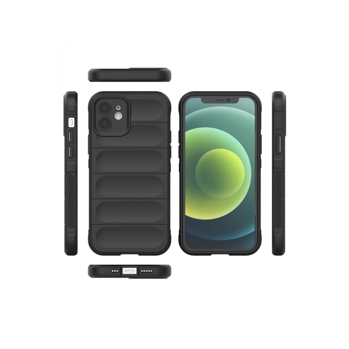 iPhone 12 Kılıf Optimum Silikon - Siyah