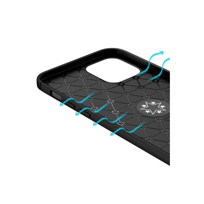 iPhone 12 Kılıf Range Yüzüklü Silikon - Mavi