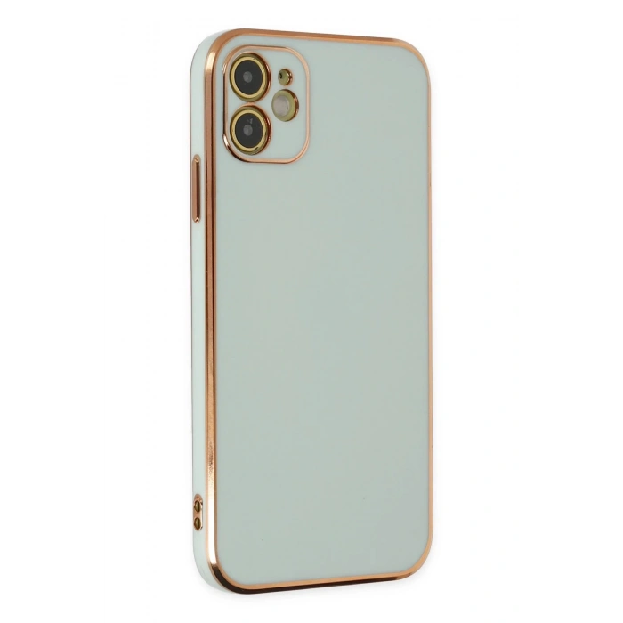 iPhone 12 Kılıf Volet Silikon - Açık Yeşil