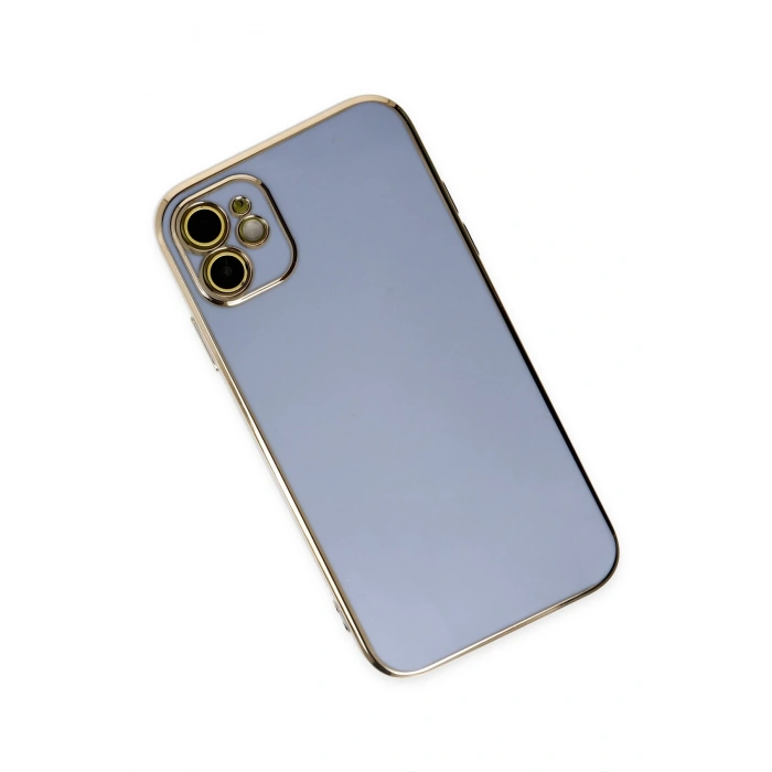 iPhone 12 Kılıf Volet Silikon - Mavi