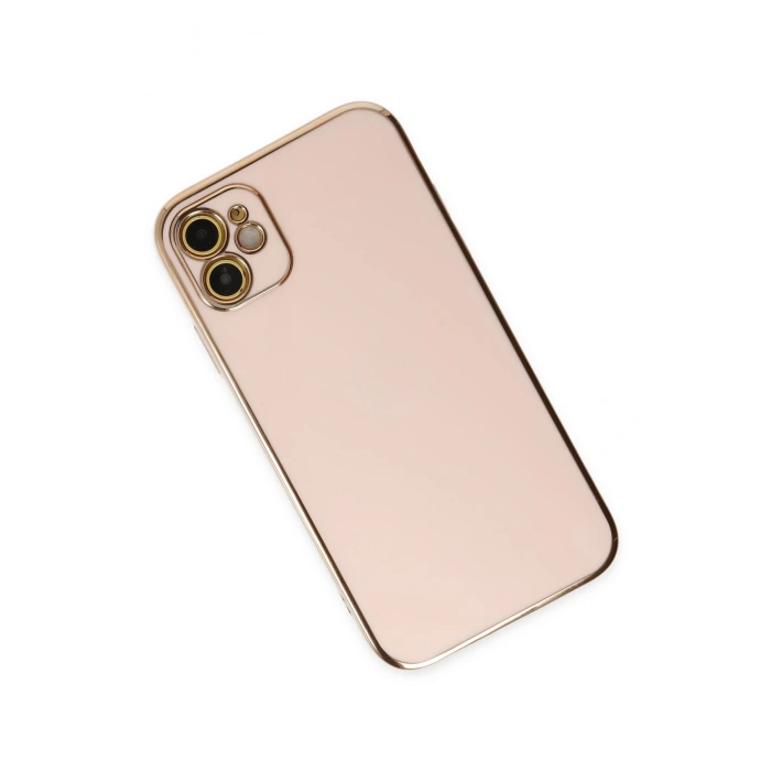 iPhone 12 Kılıf Volet Silikon - Pembe