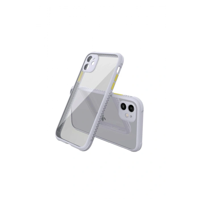 iPhone 12 Mini Kılıf Miami Şeffaf Silikon - Lila