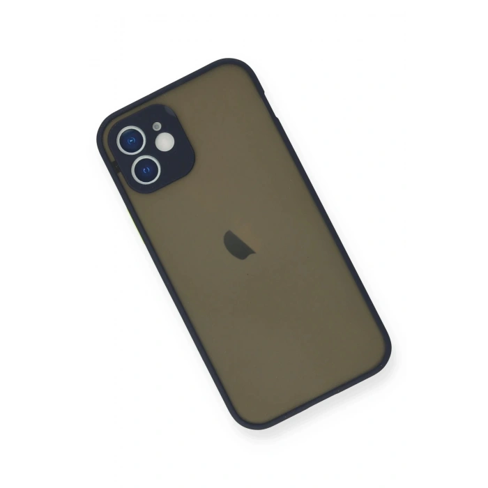 iPhone 12 Mini Kılıf Montreal Silikon Kapak - Lacivert