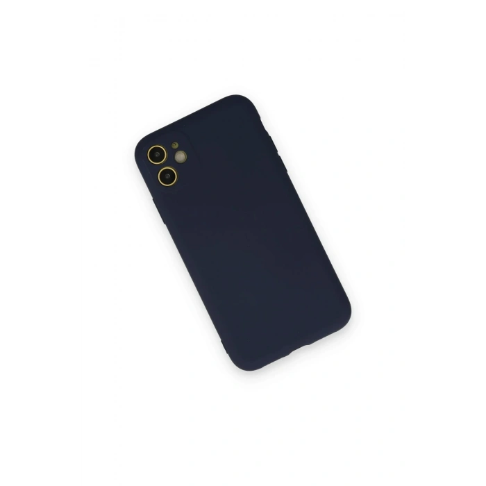 iPhone 12 Mini Kılıf Nano içi Kadife Silikon - Lacivert