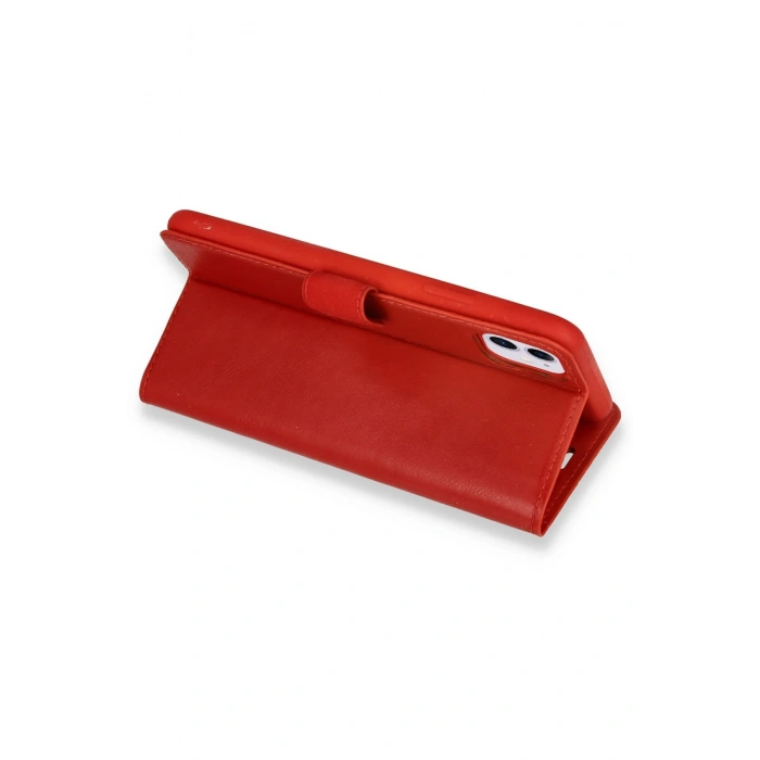 iPhone 12 Mini Kılıf Trend S Plus Kapaklı Kılıf - Kırmızı